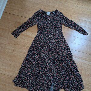 True Vintage Long Sleeve Floral Dress, Modern Sz 6/8